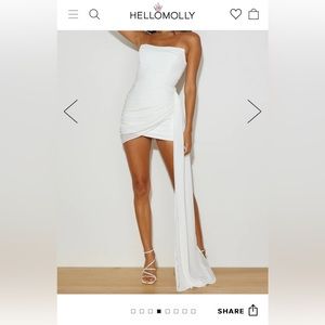 Hello Molly | RUNAWAY NIGHT LOVER DRESS
WHITE